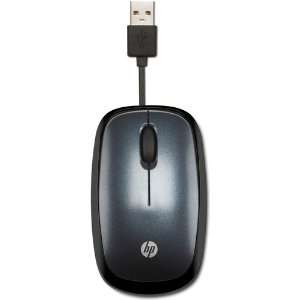  HP Retractable Mobile Mouse   Black Electronics