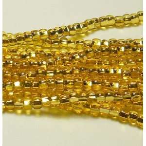  Gold Czech Silver Lined 11/0 Glass Seed Beads (4)(6 String 