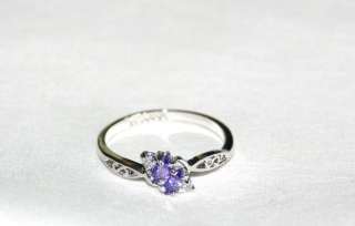 Sterling Silver Ring~Double Marquise~Tanzanite Color  