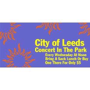   3x6 Vinyl Banner   City of Leeds Concert In The Park 