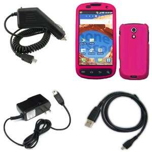  Samsung Galaxy S Epic 4G Combo Rubber Feel Rose Pink 