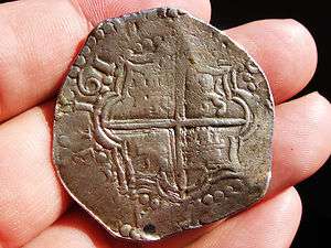 Lucernae* Rare Philippus III 8 reales silver cobb. Potosí. 161