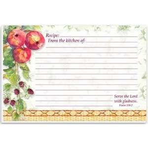  Cottage Fruits 4 X 6 Recipe Cards with Scripture   Pkg 
