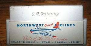 Vintage Northwest Orient Airlines Stratocruiser Plane Metal Paper 