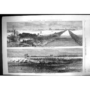  1867 Floods Lincolnshire Parish Leake East ville Birds 