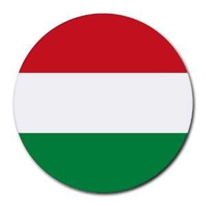Hungary Flag Round Mouse Pad