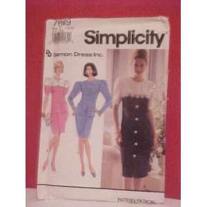 Simplicity 7669 MISSES / MISS PETITE ONE OR TWO PIECE DRESS. Size Y 