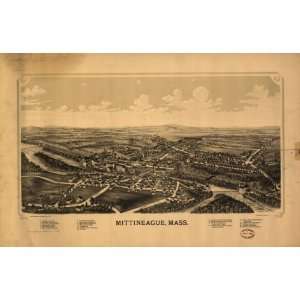  1889 map of Mittineague, Massachusetts