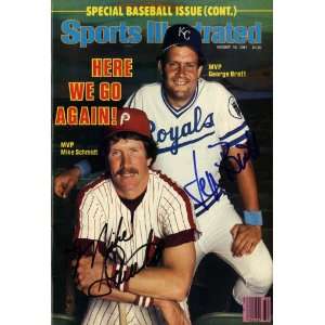 13x19 Mike Schmidt/George Brett Sports Illustrated Autograph Poster 