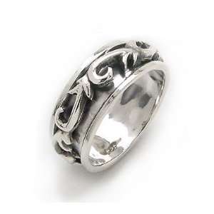   Scroll or Tribal Swirl Spin Band Ring Size 9(Sizes 4,5,6,7,8,9,10,11