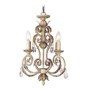 Livex Lighting 8154 87 Iron & Crystal Traditional / Classic Crackled 