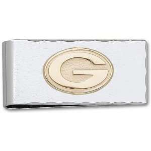 Green Bay Packers Gold Plated G on Nickel Plated Money Clip  