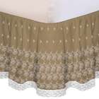   Up Your Skirt Embroidered Bedskirt in Taupe   Size California King