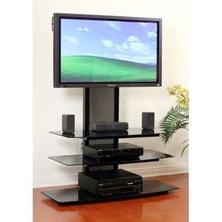 Transdeco 52 Flat Panel TV Stand with Mount in Gloss Black at  