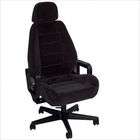 corbeau sport seat black cloth office chair 2 pieces