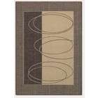 Couristan 37 x 55 Area Rug Geometric Oval Pattern in Brown and 