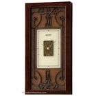 Seiko Wall Clock   Dark Brown Wood Case   Antique Scroll Accents