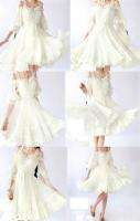 J153 women one piece dress white chiffon lace lolita  