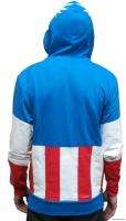   America Costume Avengers Officially Licensed Adult Zip Up Hoodie S XXL