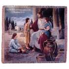 Simply Home Let the Children Come Matthew 1914 Jesus Tapestry Throw 