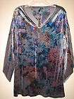 LOVELY Susan Lawrence Embellished London Top  SIze 1X NEW  