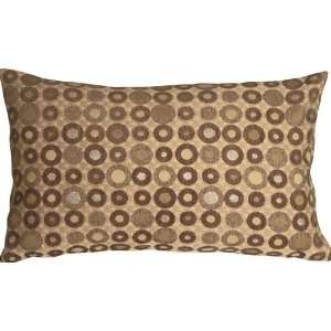   Decor   Houndstooth Spheres 12x20 Brown Decorative Throw Pillow Home