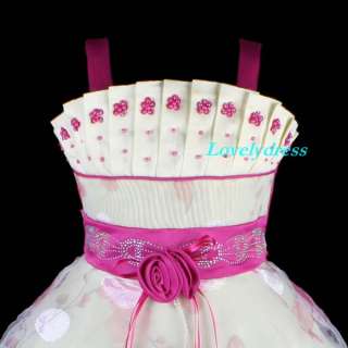 NEW Flower Girl Wedding Pageant Party Dress Outfit Children Wears Sets 