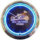 Neonetics Motorcycle Ride Em Hard Sturgis Neon Clock