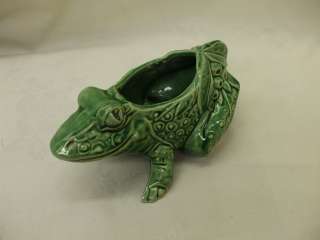MCCOY FROG PLANTER 1950S ERA & MARK 8 X 5 SIZE GREEN USED AS 