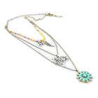Banquet Fashion Jewelry Multi Pendant Turquoise Necklace
