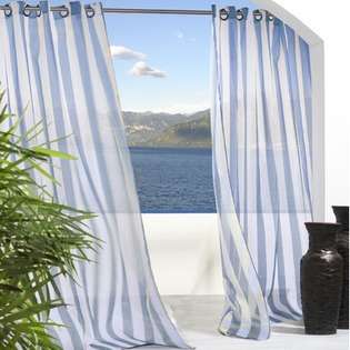 Commonwealth Home Fashions Outdoor Décor Escape Outdoor Sheer Stripe 