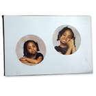 goldia Polished Aluminum Double Circle Holds 2diameter Photo Frame