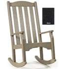   Chair Black Classic Quest Style High Back Rocking Chair   Charcoal