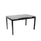   Trade Modern Flower Pattern Glass Top Extendable Dining Table New