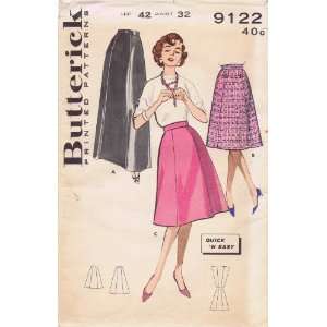   Sewing Pattern Easy Gored Skirt Waist 32 Hip 42 Arts, Crafts & Sewing