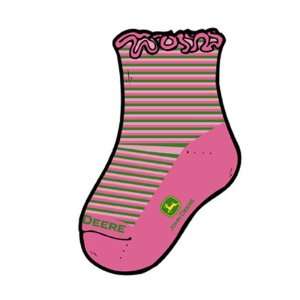  John Deere Toddler Pink Multi Stripe Socks   LP35510