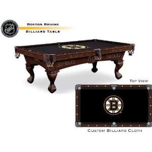  Boston Bruins Logo Pool Table with Elmhurst Legs and 