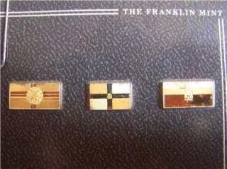 GOLD & SILVER THE OFFICIAL FLAGS OF ALL NATIONS INGOTS FRANKLIN MINT 