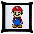 Carsons Collectibles Throw Pillow Case Black of Super Mario 