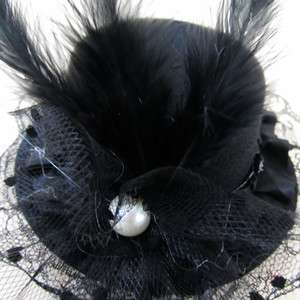   Party Wedding Hair Clip Fascinator Mini Top Hat Veil Headdress  
