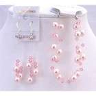   Dangling Earrings Wedding Bridal Jewelry Bracelet & Earrings