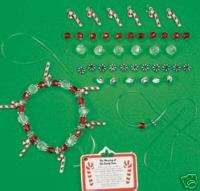 Christmas Candy Cane Charm Bracelet Kids Craft Kit  
