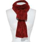 262 Rib Knit Rayon Chenille Scarf (Red)