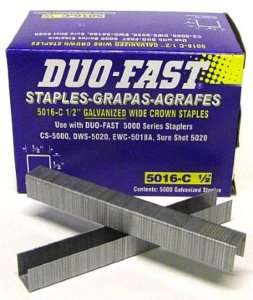 Duo fast staples 5016C 1/2 20 Gauge 5,000/Box  