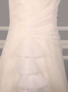   Diamond White English Net Strapless Couture Wedding Dress Gown  