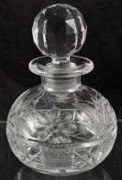 Antique Flower Period Cut Glass Globe Perfume Cologne Bottle 1920 