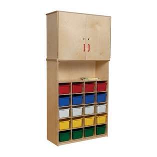 Wood Designs Vertical Storage Cabinet with 20 Trays   Tray Option 