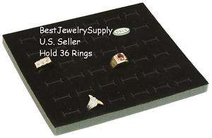 Jewelry 36 Pc Slots Ring Foam Display Insert Pad Liner Black Velvet 4 
