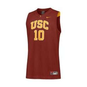  Nike USC Trojans #10 Cardinal Replica Basketball Jersey 