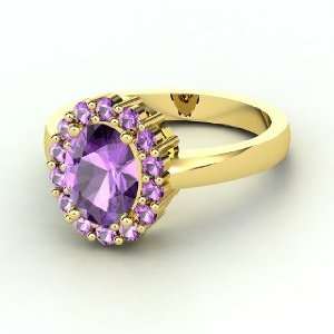  Penelope Ring, Oval Amethyst 14K Yellow Gold Ring Jewelry